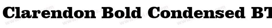 Clarendon Bold Condensed BT字体转换